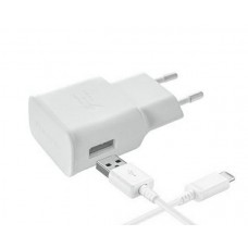 Tinklo įkroviklis 220V USB 5V/9V 2A 15W Samsung EP-TA200EW + USB C 1.5m EP-DW700W greito krovimo (QC3.0) baltas (O) 